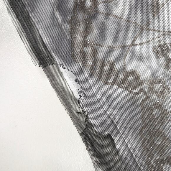 Jona Michelle Dress Girls Sz 6X Black Velour Shimmery Tulle Holiday Glitter - Picture 6 of 7